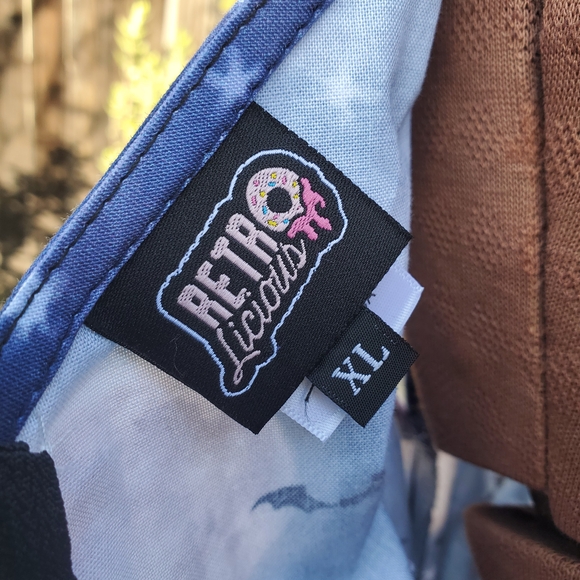 Retrolicious Blue With Bats And Moon Print Dress - Picture 6 of 6